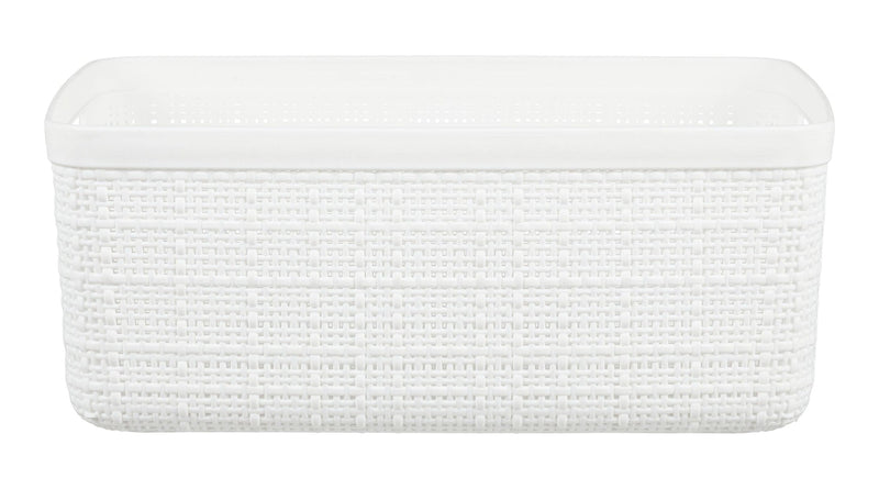 Curver Small Jute Weave Nesting Storage Basket, White K7