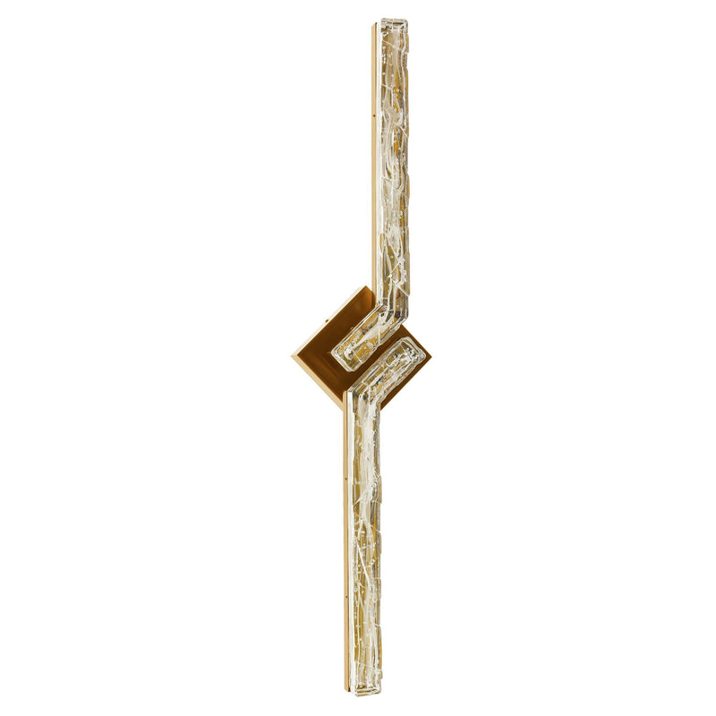 CWI Lighting Contour Integrated LED 33in Brass Vanity Light X8