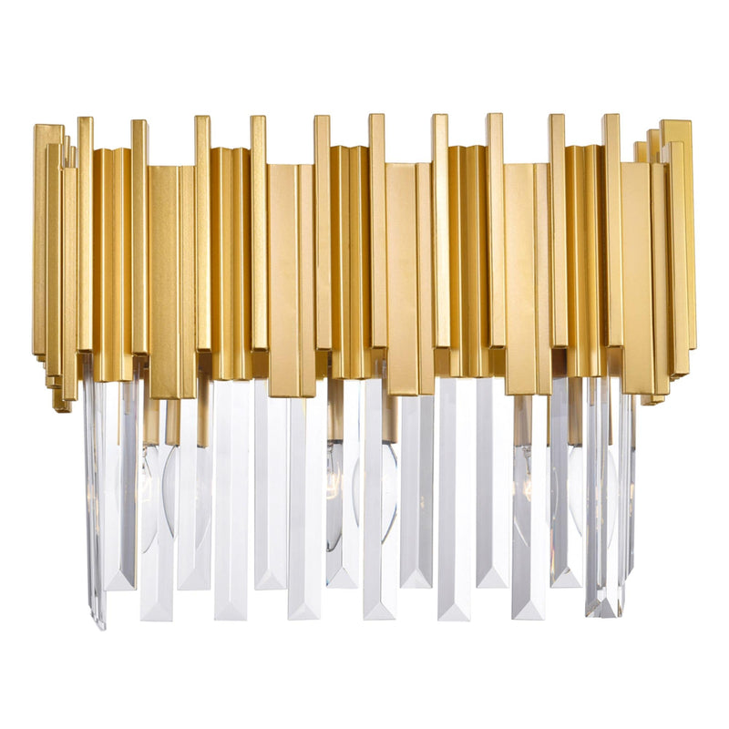 CWI Lighting Deco 3-Light Medallion Gold Vanity Light R3