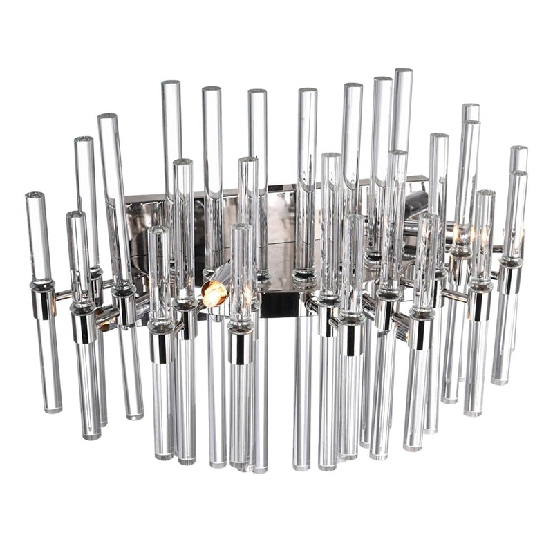 CWI Lighting Miroir 4-Light Nickel Vanity Light K9