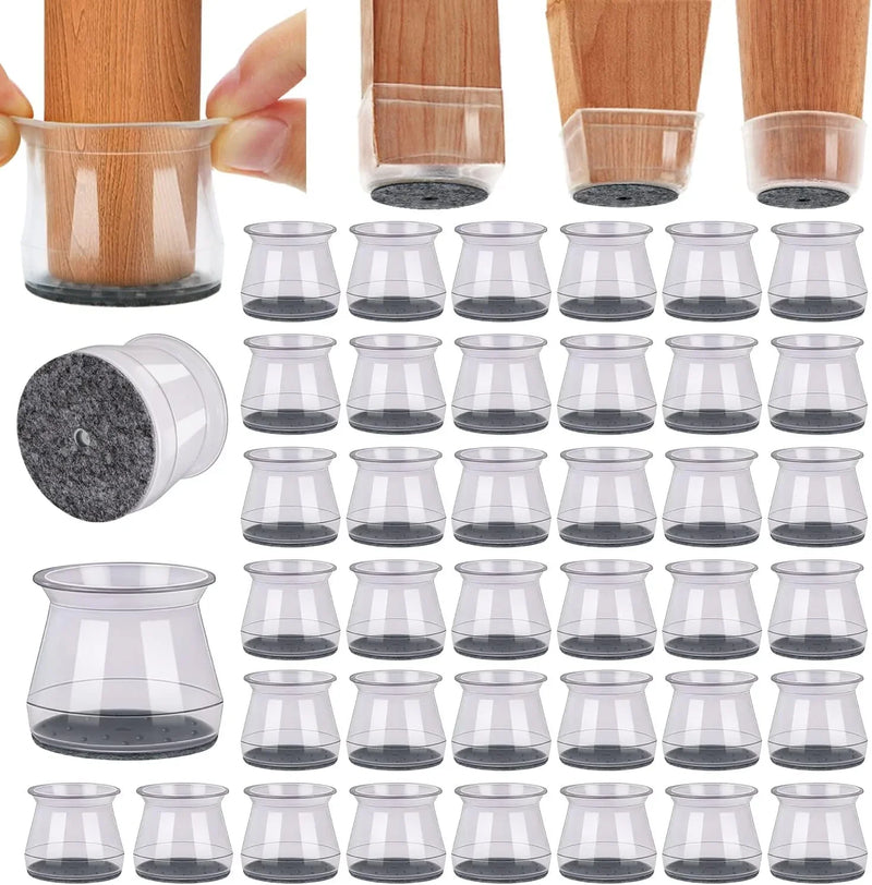 BUMACO 40Pcs Chair Leg Floor Protectors Silicone Covers to Protect Floors V5