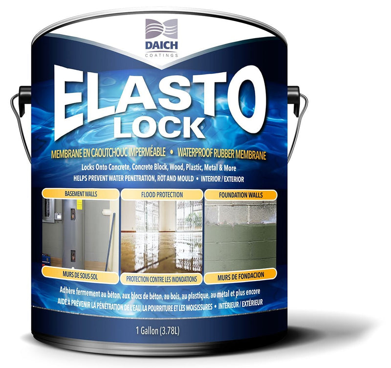 Daich Coatings Elasto-Lock Damp-Proof Rubber Membrane, 3.78-L/1-Gallon J6