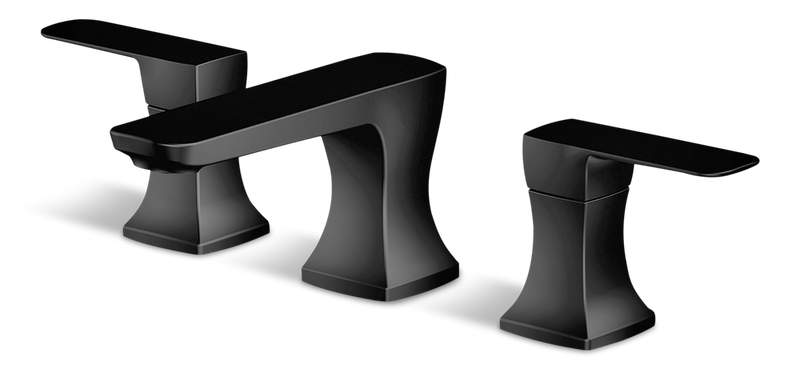 Danze Aztek Double Handle Widespread 8-in Centreset Bathroom Sink Faucet with Pop-up Drain, Matte Black F5