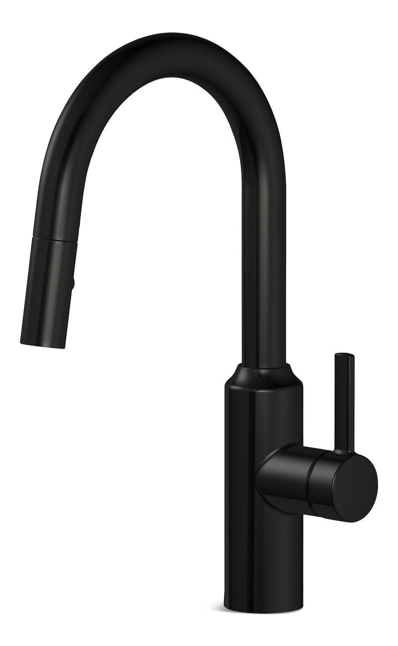Danze Colby Single Handle Pull Down Kitchen Faucet, Matte Black R3
