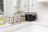Danze Plymouth Double Handle 4-in Centreset Bathroom Sink Faucet with Pop-Up Drain, Brushed Nickel