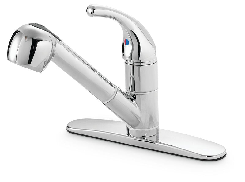 Danze Plymouth Single Handle Pull Out Kitchen Faucet, Chrome B6
