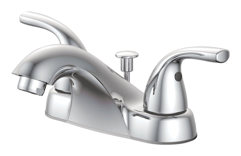 Danze Renovate Double Handle Bathroom Sink Faucet with Pop-up Drain, 4-in Centreset, Chrome W2