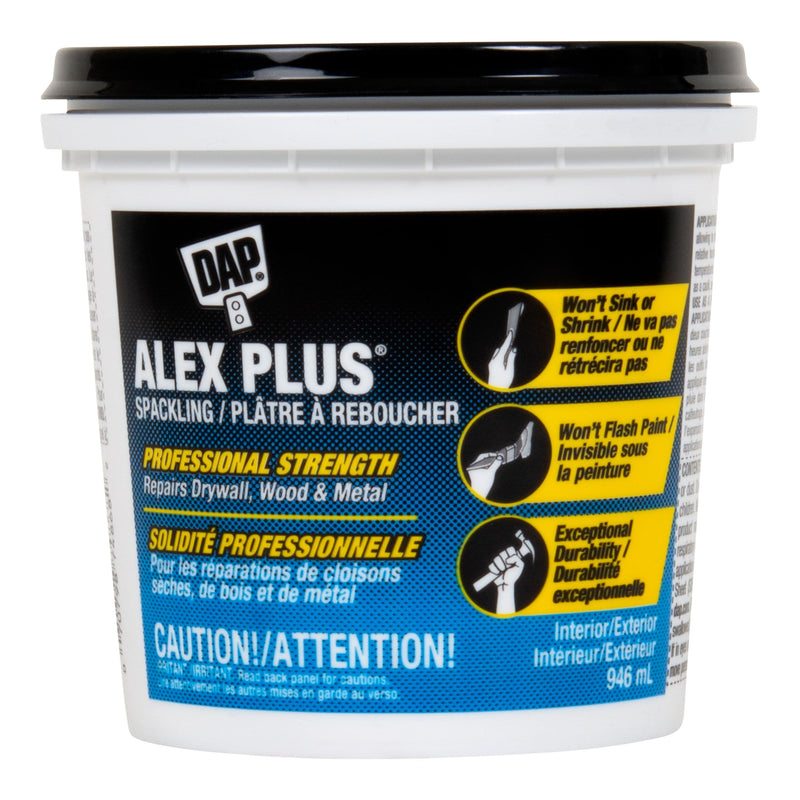 DAP Alex Plus Professional Strength Spackling Tub, 946-ml Z7