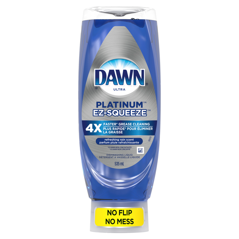 Dawn Ultra Platinum EZ-Squeeze Liquid Dish Soap, Rainshower Scent, 535-mL F3