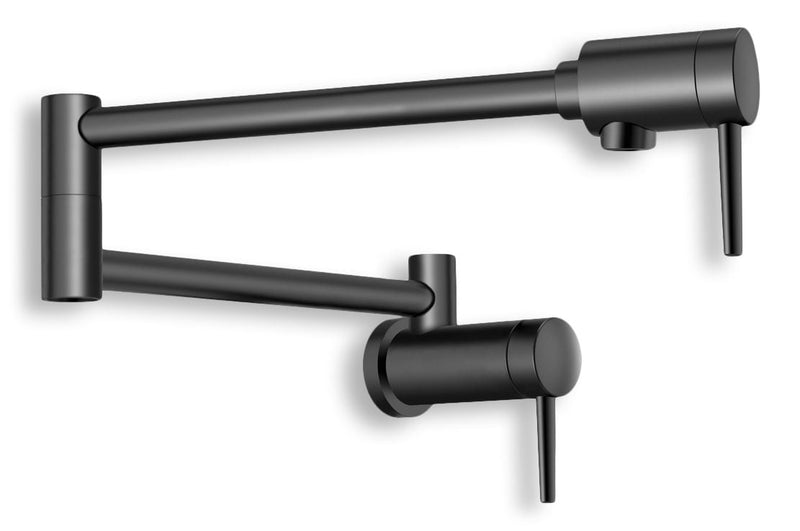 Delta Contemporary Wall Mount Pot Filler, Matte Black N8