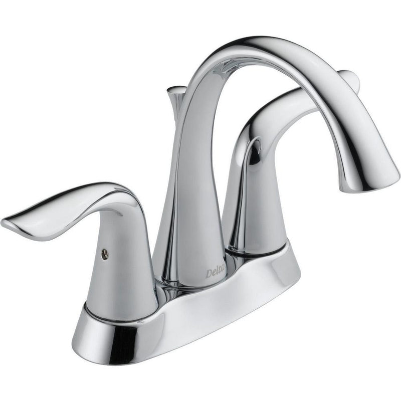Delta Faucet Lahara Double Handle 4-in Centerset Bathroom Sink Faucet with Pop-up Drain, Assorted Finishes P9