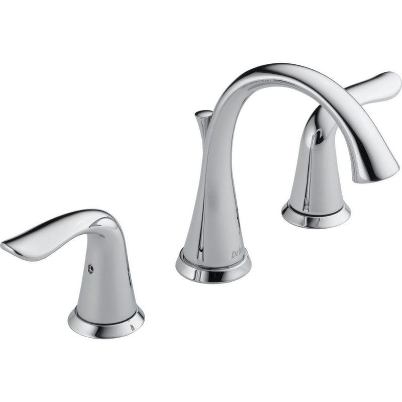 Delta Faucet Lahara Double Handle Widespread 4-16-in Centerset Bathroom Sink Faucet with Pop-up Drain, Assorted Finishes U3