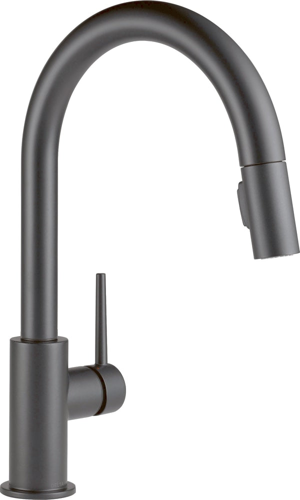 Delta Trinsic Single Handle Pull-Down Kitchen Faucet, Matte Black U1