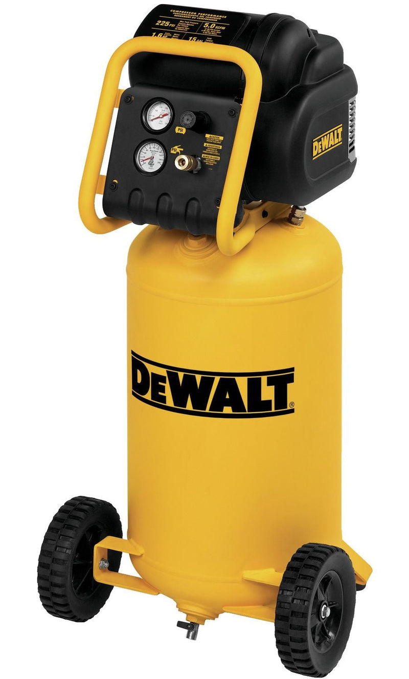 DEWALT D55168 15-Gallon Oil-Free Portable Workshop Vertical Air Compressor, 225 PSI D1