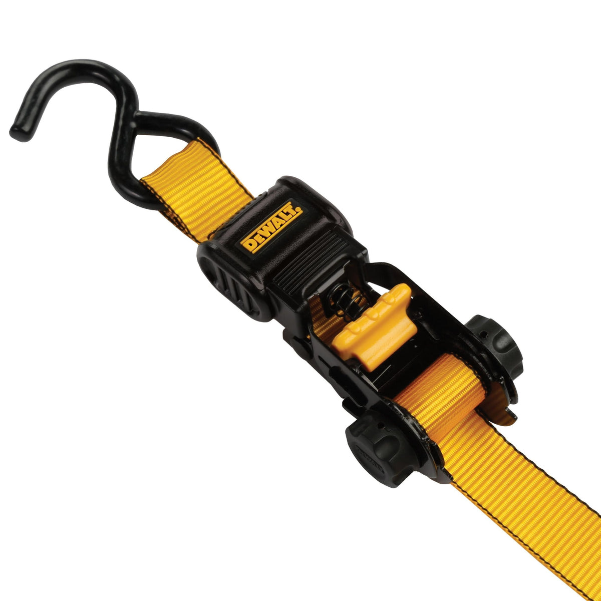 Dewalt DXBC15006X 1,500-lb Ratchet Tie-Down, with Storage Bag, 1-in x 10-ft, 6-pk, Yellow
