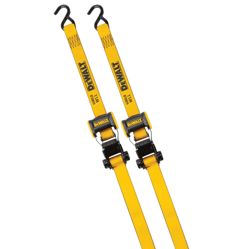 DEWALT DXBC18002 1,800-lb Ratchet Tie-Down Straps, 1.25-in x 12-ft, 2-pk I1
