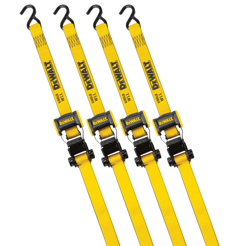 DEWALT DXBC18004 1,800-lb Ratchet Tie-Down Straps, 1.25-in x 12-ft, 4-pk W1