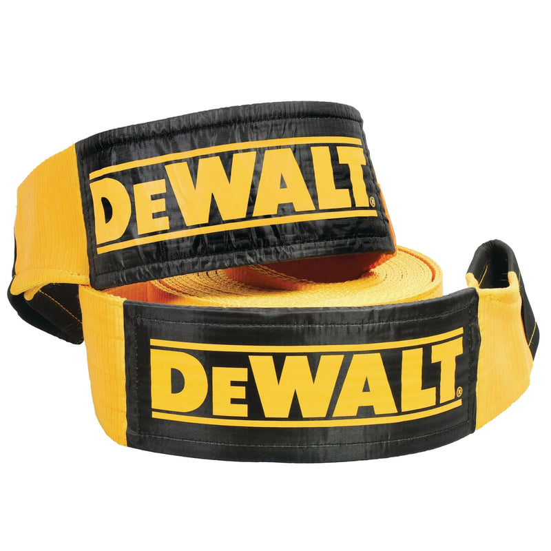 DEWALT Heavy-Duty 75000-lb Break Strength Looped End Recovery Strap, Yellow, 6-in x 30-ft V6