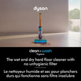 Dyson Clean + Wash Hygiene Vacuum Cleaner, Lightweight, Self-Drying Deck