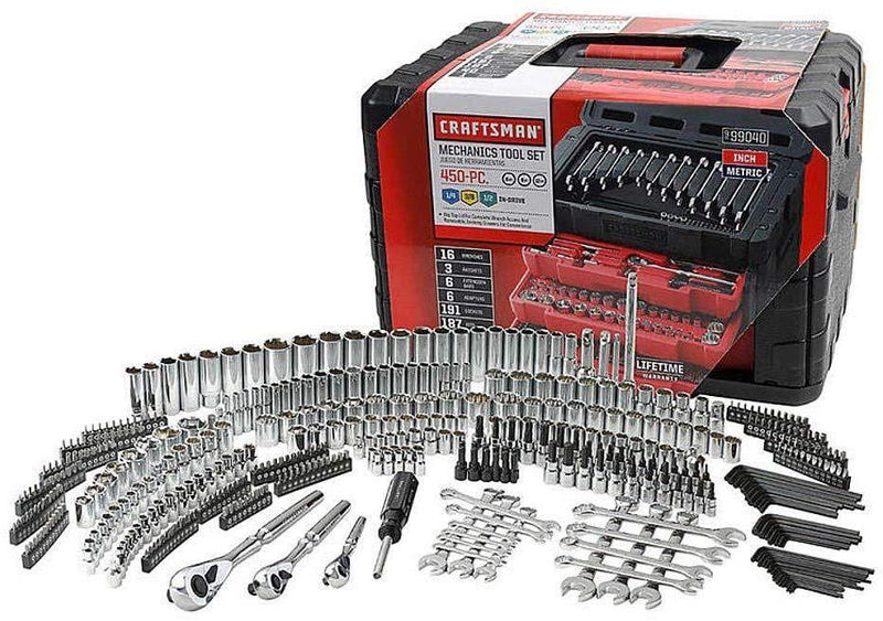 Craftsman 450-Piece Mechanics Set, Ratchet Socket Hand Wrench J3