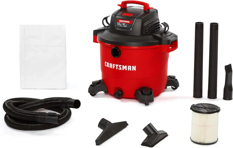 CRAFTSMAN 16 Gallon 6.5 Peak HP Wet/Dry Vac, Heavy-Duty Shop Vacuum U7