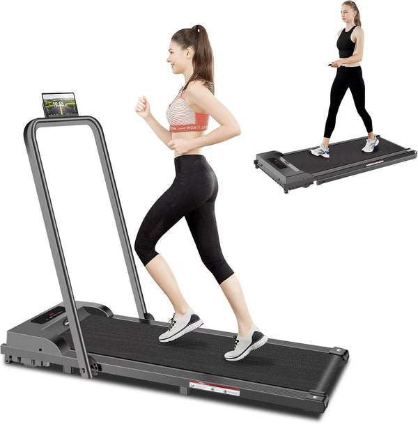2 in 1 Walking Pad Treadmill, Foldable Treadmills with Handle Bar, 2.5HP Portable Folding Treadmill with Remote Control, Under Desk Treadmill for... Z4