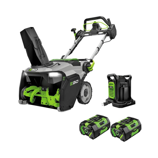 EGO POWER+ 56V Brushless Cordless 21-in Single Stage Snowblower with Peak Power, Includes (2) 6.0Ah Batteries and (1) Dual Port Charger, SNT2134 V9