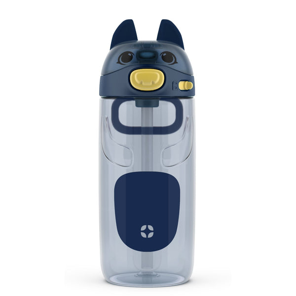 ello Ellies Kids' Reusable Tritan Plastic Water Bottle, 16-oz, Assorted Colours, with Removable Straw R4