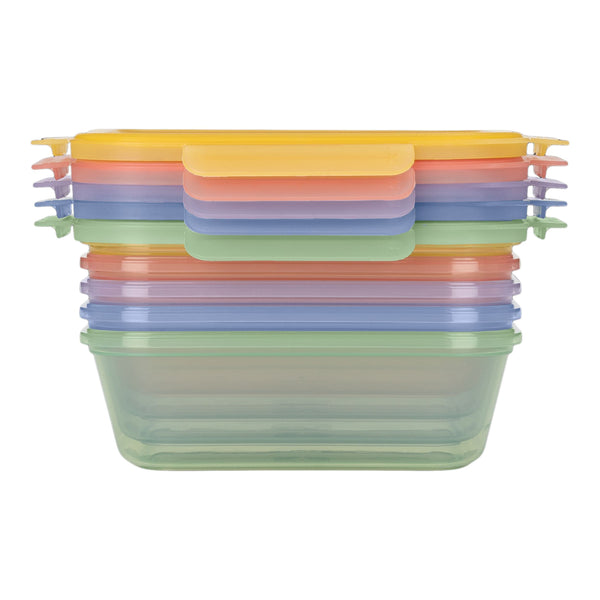 ello Snap & Nest Meal Prep Food Storage Container Set with Leakproof Lids, 10-pc R8