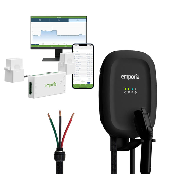 Emporia 48A Wi-Fi Level 2 Hardwired J1772 EV Charger with Load Management E6