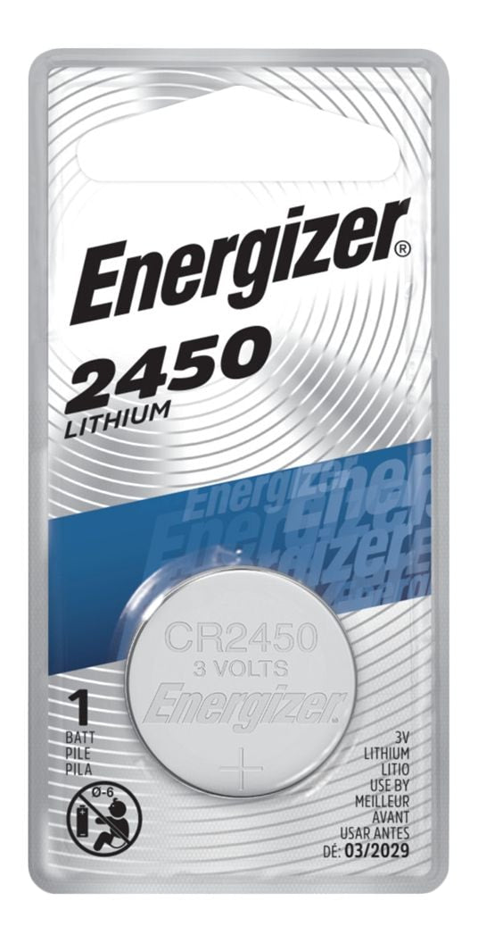 Energizer 1-pk CR2450 3V / 3 Volt Lithium Coin Cell Battery, Long Lasting, All Purpose Z0