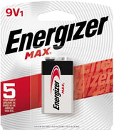 Energizer Max 1-pk 9V / 9 Volt Alkaline Battery, Long Lasting, All Purpose