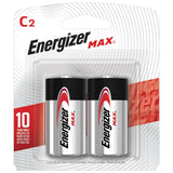 Energizer Max 2-pk C Alkaline Batteries, Long Lasting, All Purpose