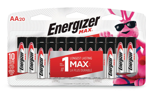 Energizer Max 20-pk AA Alkaline Batteries, Long Lasting, All Purpose Z6