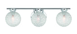 Eurofase 3-Light Chrome Vanity Light with Diamond Shades