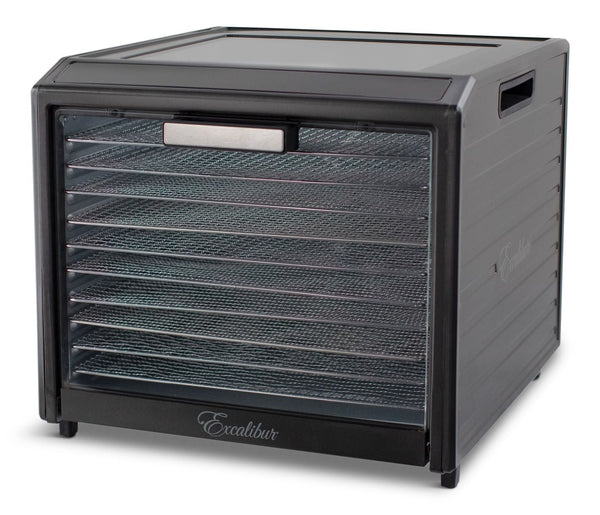 Excalibur Performance Series 10-Tray Food Dehydrator, Steel, 700W, Stainless Steel, Black E0