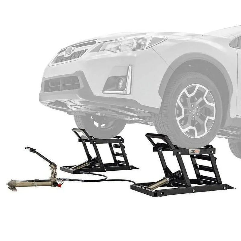 Black Widow Hydraulic Car Lift with Ramp - 3,000 lb. per pair Capacity P0