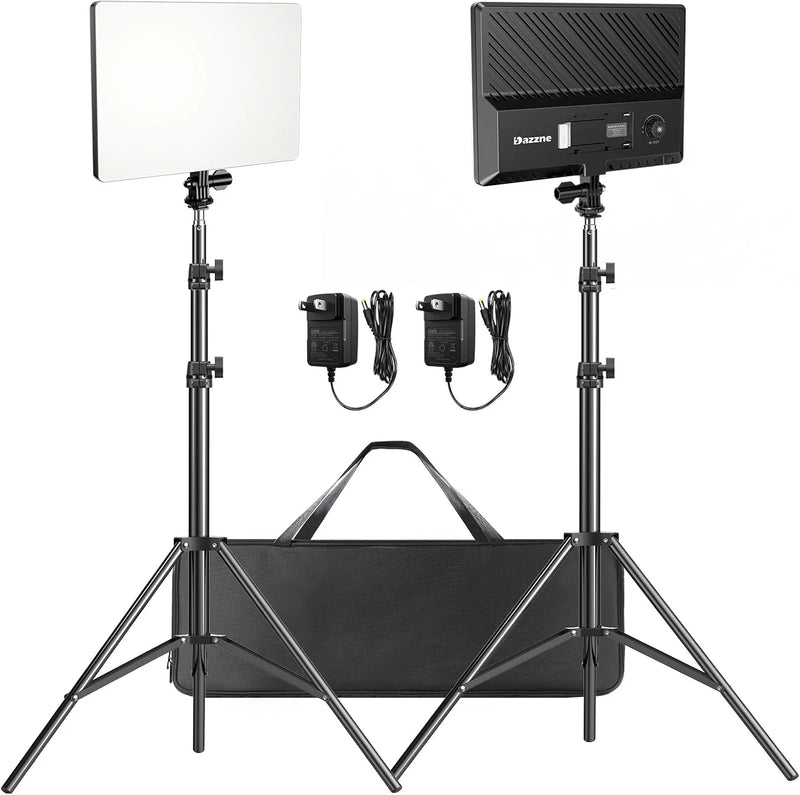 D50 LED Video Light Panel Lights 15.4", 2 Packs 45W 3000K-8000K Bi-Color Dimmable Photography Lighting, CRI 96 Videography Lighting for Video Shooting/Gaming/Live Stream/Studio/Film Y0