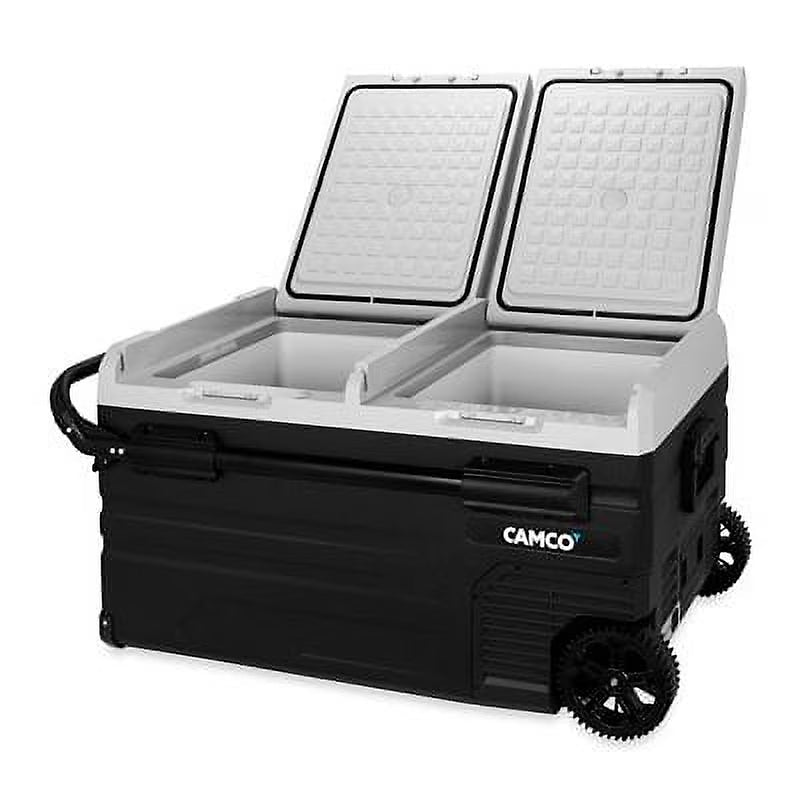 Camco CAM-750 75-Liter Portable Compact Fridge/Freezer | Features Bluetooth Capable Remote Access 2 Compartments w/Dual Zone Cooling | Adjusts... H7