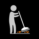 Fiskars Heavy-Duty Resin Tines Aluminum Leaf Rake, 24-in