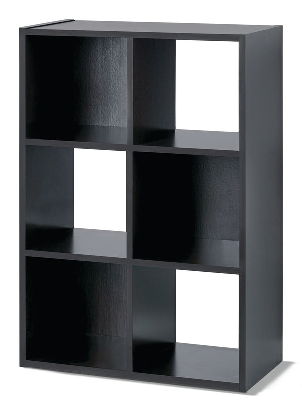For Living 6-Cube Storage Organizer, Bookcase/Bookshelf, Dark Brown Finish O9