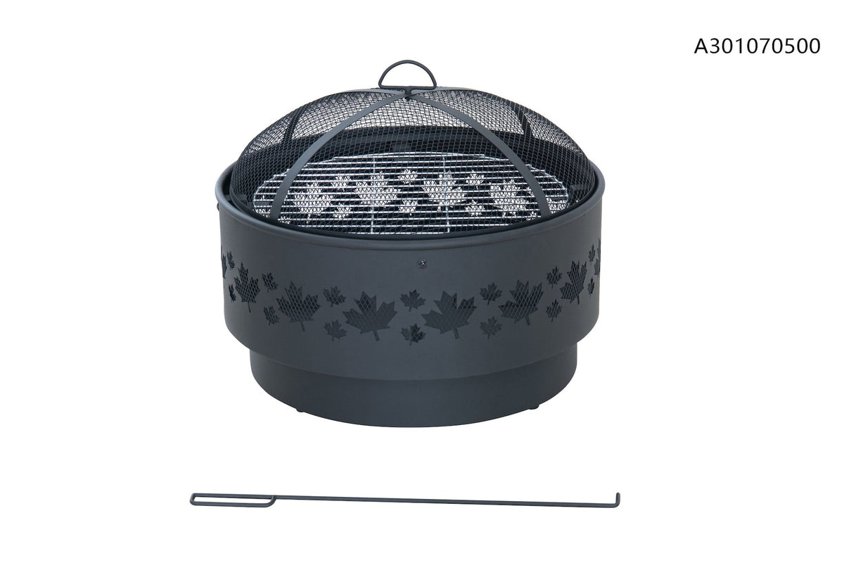 For Living Brome Round Outdoor Wood Firepit, 24-in