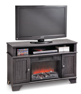 For Living Hamilton Electric Fireplace TV Stand, 44.5-in, 1500W, Brown Cappucino