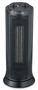 For Living Oscillating Tower Ceramic Space Heater withThermostat, 1500W, Black