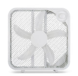 For Living Plastic 5-Blade Portable Box/Floor Fan, 2-Speed, White, 20-in
