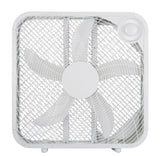 For Living Plastic 5-Blade Portable Box/Floor Fan, 2-Speed, White, 20-in