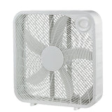 For Living Plastic 5-Blade Portable Box/Floor Fan, 2-Speed, White, 20-in