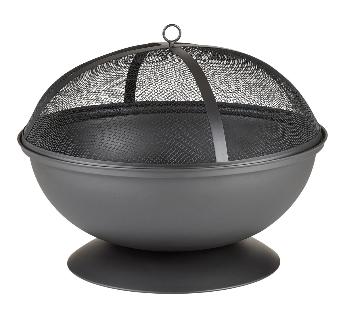 For Living Steel Round Wood Burning Fire Pit/Fireplace, Rust-Resistant, 25-in