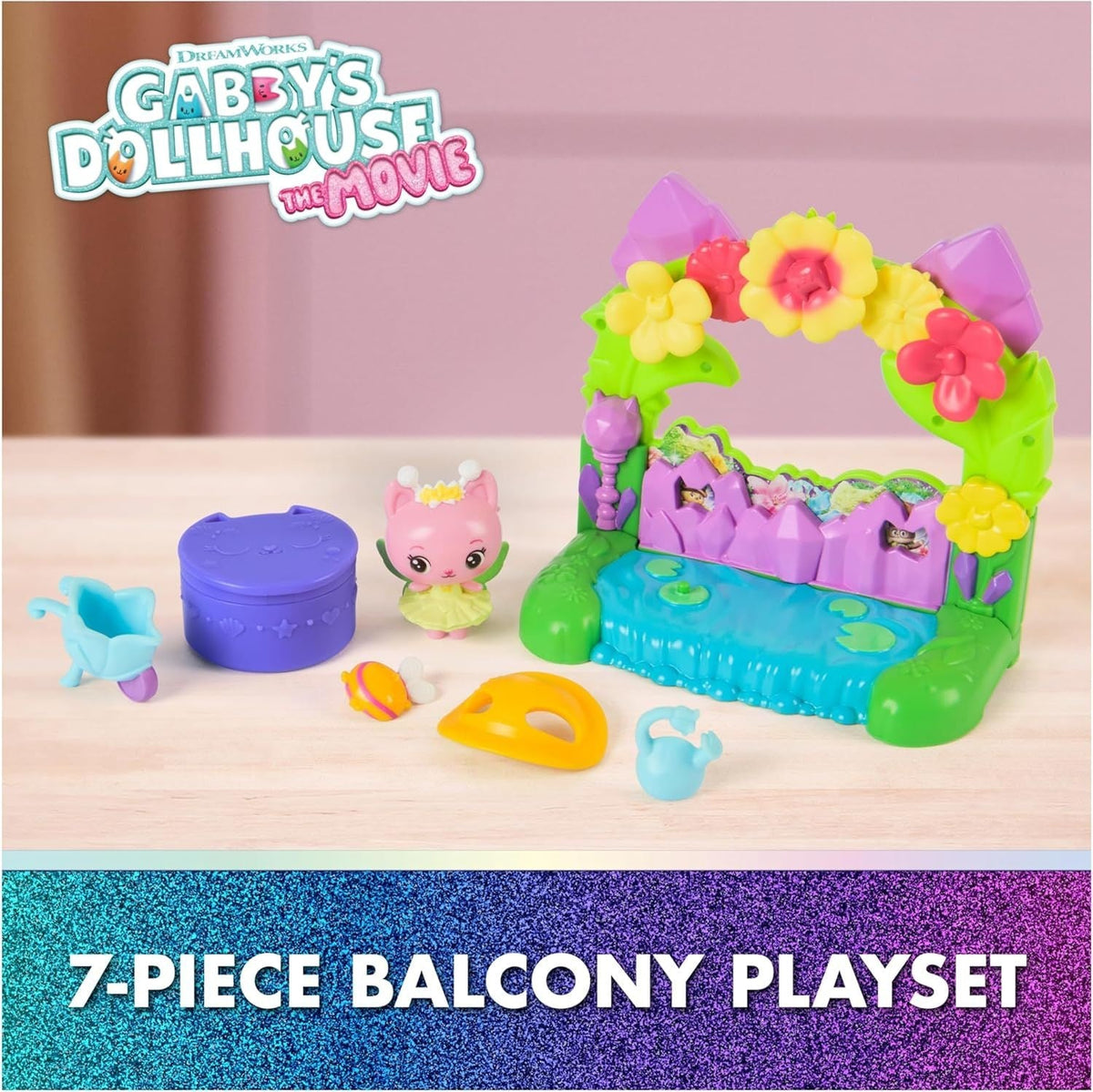 Gabby's Dollhouse Licensed Balcony Playset for Ages 3+