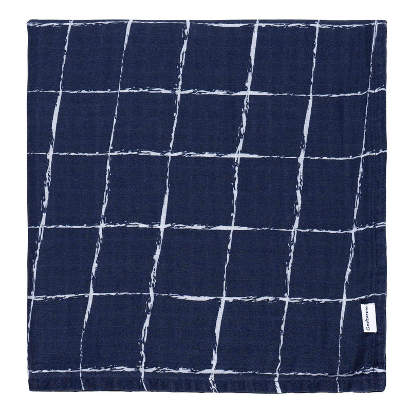 Gerber Childrenwear Coastal Calm Soft Cotton Muslin Baby Blanket, 2-pk D6